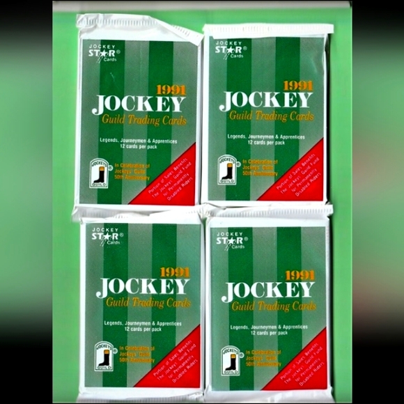 (4) 1991 Jockey Star Jockeys Guild Horse Racing New Sealed - Picture 1 of 1